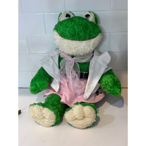Build-A-Bear Workshop Green Frog Plush Stuffed Toy - Picture 2 of 8